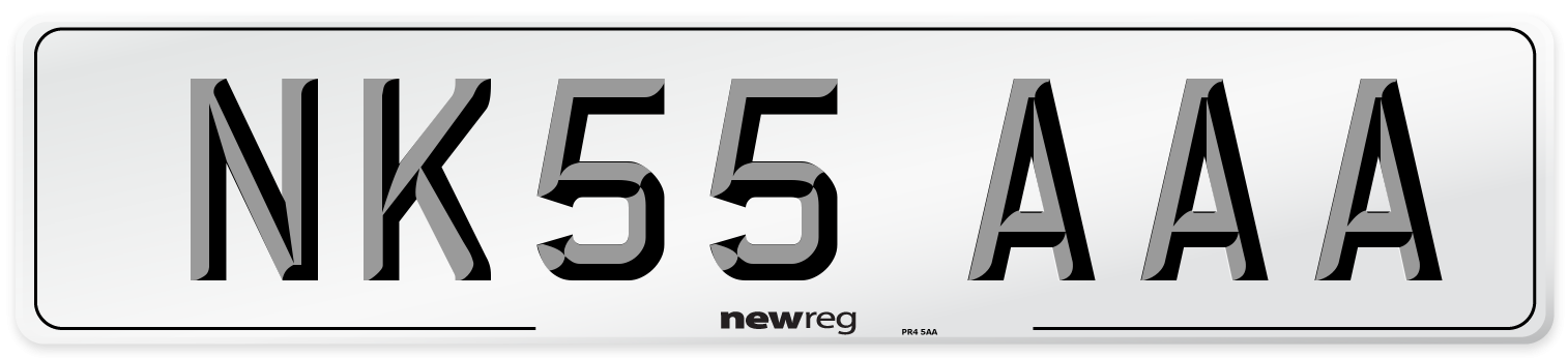 NK55 AAA Number Plate from New Reg